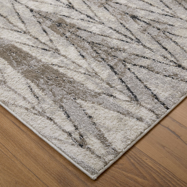 Feizy Rugs Vancouver Modern Turkish-inspired Rug - Durable, Soft Pile With Abstract Patterns For Stylish Décor Ivory,Tan,Brown Polypropylene,Polyester Vnr39ntfbgebrne10