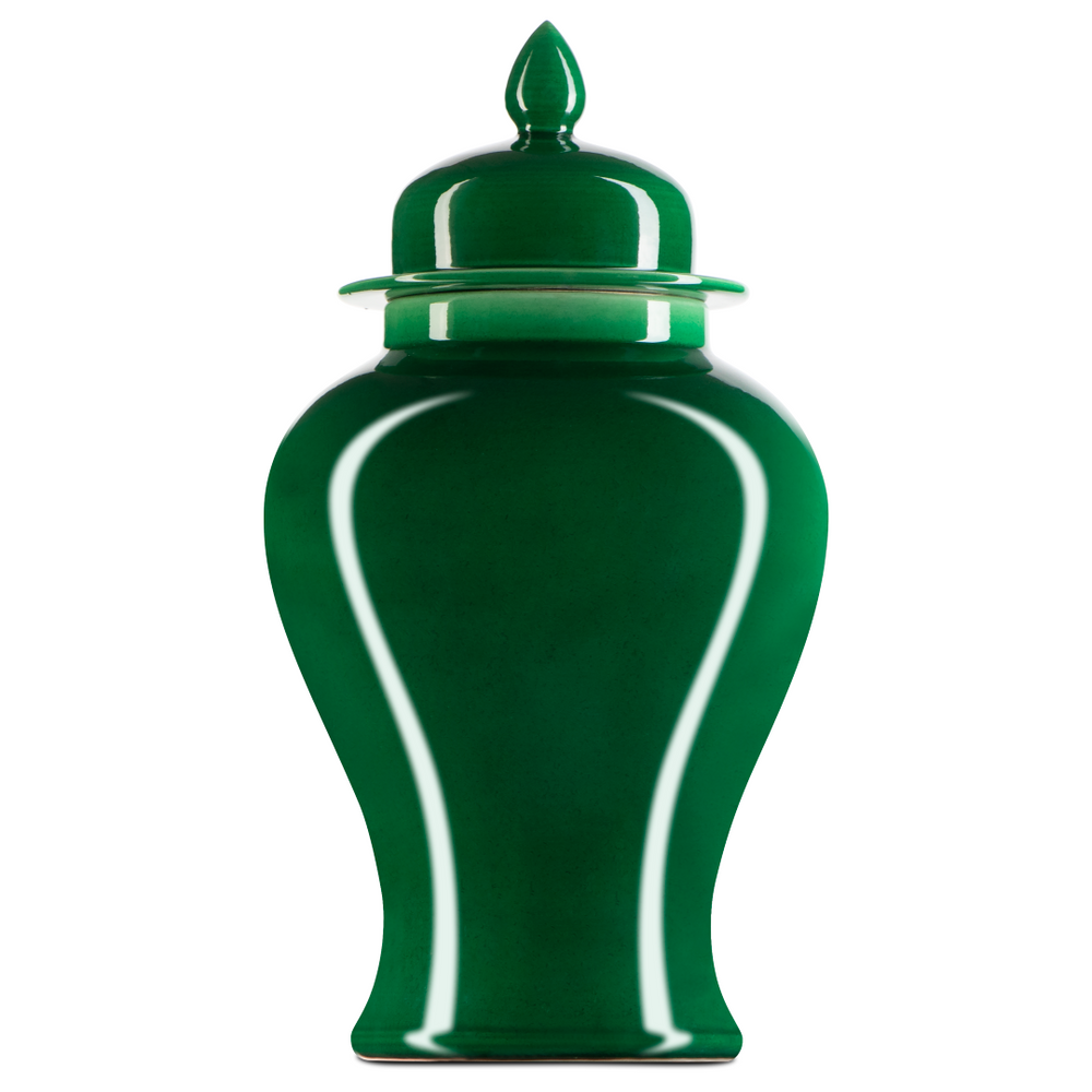 Imperial Green Temple Jar - Exquisite Handmade Porcelain Vase, Rich History, Elegant Décor Piece