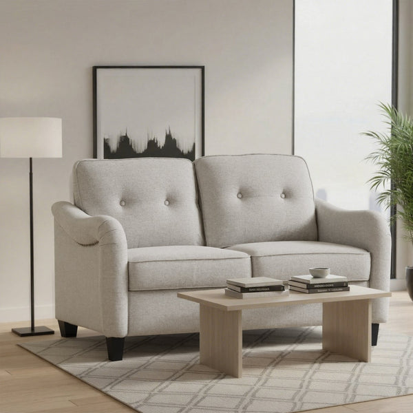 English Elm 3 Piece Living Room Sofa Set – Modern 3-Seater, 2-Seater Loveseat & Accent Armchair For Comfort W680S00083