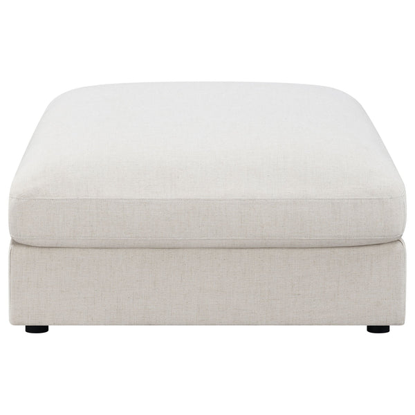 English Elm Duncan Beige Square Upholstered Ottoman — Plush 41" x 41" Neutral Bench Seat for Modern & Classic Decor B062P331081