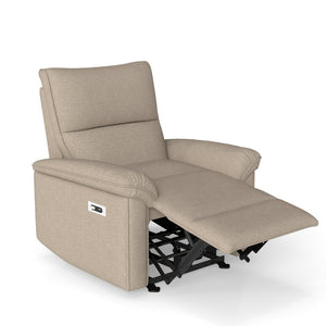 English Elm Power Lift Recliner Velvet Chair with Extended Footrest and Cup Holders for Elderly W1028S00062