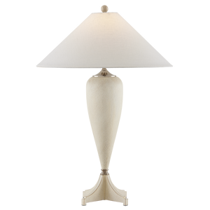 Hastings Table Lamp - Elegant Teardrop Design with Whitewashed Finish and Steel Accents for Glamour