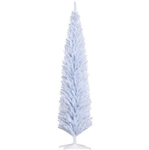 English Elm Snow Flocked Pink Pencil Artificial Christmas Tree for Entryway or Bedroom Corner T3971P414622