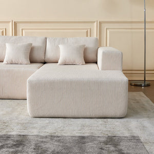 English Elm Reversible Corduroy U-Shaped Sectional Sofa - Plush Comfort For Modern Living Rooms! W1765S00118-GIGA