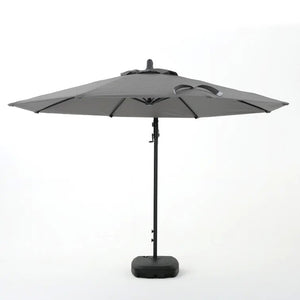 English Elm Christopher Knight Home® - Simple Banana Shape Hanging Umbrella - Stylish Gray Canopy For Outdoor Shade & Easy Assembly 60641.00GRYSET