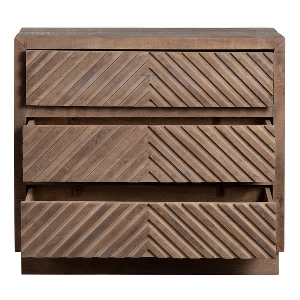 Crestview Collection Rustic Mango Wood Chest - Stylish Geometric Design With Chevron Drawers For Elegant Storage Solutions Brown Solid Wood Cvfnr4245