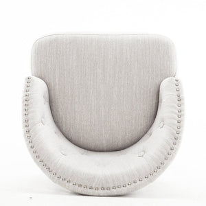 English Elm Christopher Knight Home® - 33.25" Swivel Counter Stools Set of 2 - 360° Upholstered Button-Tufted Back, Rubberwood Frame, Beige WF532109BGE