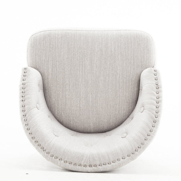 English Elm Christopher Knight Home® - 33.25" Swivel Counter Stools Set of 2 - 360° Upholstered Button-Tufted Back, Rubberwood Frame, Beige WF532109BGE