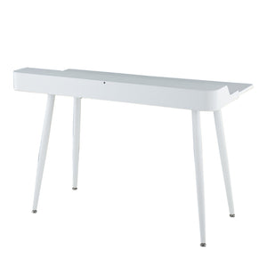 English Elm Desk with Powder-coated Steel Legs and Natural Wood Accents for Modern Home Office B202P471628