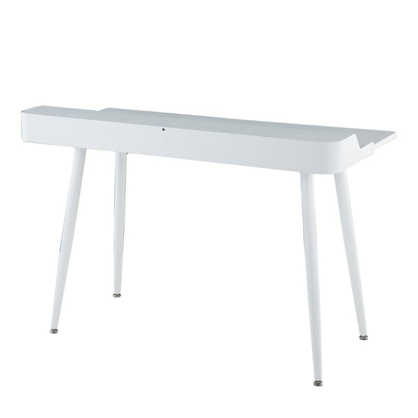 English Elm Desk with Powder-coated Steel Legs and Natural Wood Accents for Modern Home Office B202P471628