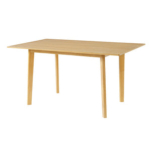 English Elm 5-piece Rectangular Rubberwood Dining Set with Linen Upholstered Chairs for Modern Kitchens Natural N752S400018N
