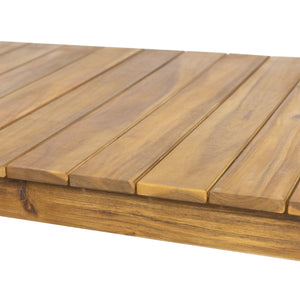 English Elm Christopher Knight Home® - Camak Acacia Wood Outdoor Loveseat & Coffee Table Set in Teak Beige — Weather-Resistant, 800lb Capacity 71702.00BGE