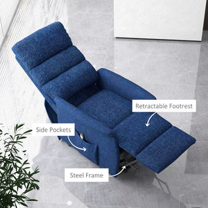 English Elm Electric Power Lift Recliner Chair with Wired Remote Linen Upholstery Living Room T3971P405326
