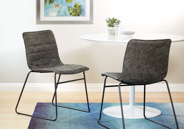 OSP Home Furnishings Halo Stacking Chair  - Set of 2 Charcoal