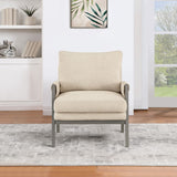 OSP Home Furnishings Amari Wood Frame Armchair Linen