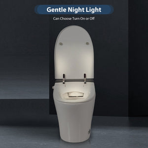 English Elm Heated One-Piece Smart Toilet with Foot-Sensor Flush, Battery Backup, Night Light, Soft-Close Seat N753P213733G