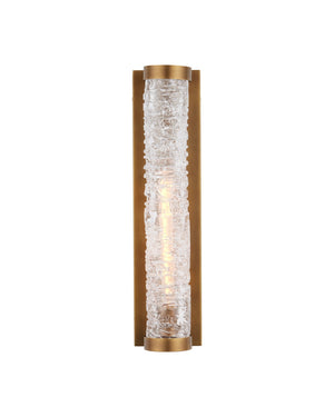 Currey & Company Busby Brass Bath Wall Sconce - Dimmable, Unique Glass Tube Design For Elegant Bathroom Ambiance Gold Glass ,Metal 5800-0064-currey-company