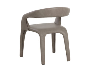 Sunpan ATIKA Dining Armchair - Sculpted Comfort and Modern Minimalism for Your Contemporary Space Taupe 112411