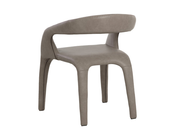 Sunpan ATIKA Dining Armchair - Sculpted Comfort and Modern Minimalism for Your Contemporary Space Taupe 112411