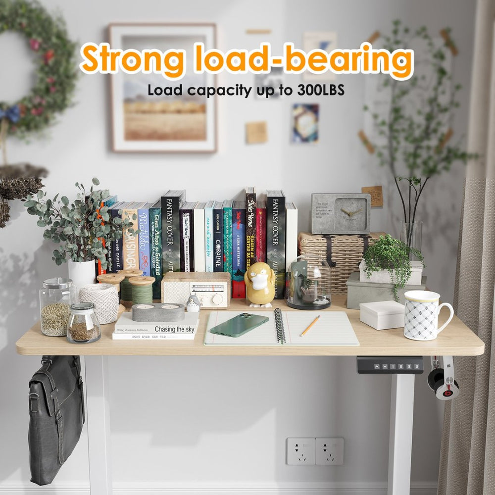 English Elm Stary Electric Standing Desk - Adjustable Height Sit-Stand Home Office Workstation For Productivity T3623P339390-GIGA