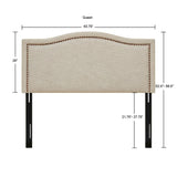 Madison Park Nadine Transitional Upholstery Headboard MP116-0353 Natural