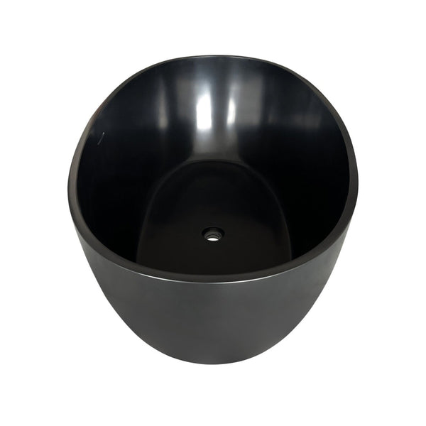 English Elm 55" Freestanding Soaking Tub Eco Stone Resin Matte Finish Spa Inspired Bath T3785P353953