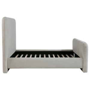 English Elm Kendra Grey Queen Platform Bed - Stylish Upholstered Design, Contemporary Comfort, Versatile Elegance B062S01062