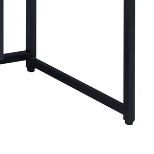 English Elm Weathered Oak 60" TV Stand with Open Shelf, Industrial Rustic Distressed Design in Black Oak Finish B062P182851