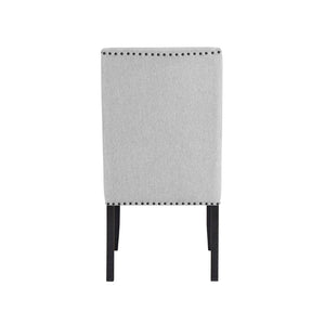 English Elm Vinz Wingback Dining Chairs Set of 2 Gray Upholstered Nailhead Trim Farmhouse B056P412642