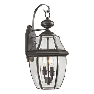 Thomas Lighting Ashford Traditional Lantern Outdoor Wall Sconce with Beveled Glass Porch Lighting Bronze 10 W x 10 D x 21 H 8602EW/75