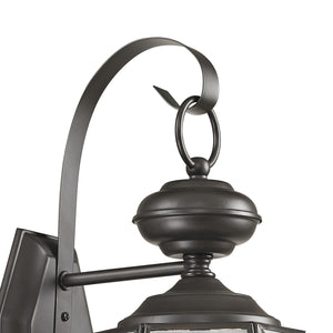 Thomas Lighting Ashford Traditional Lantern Outdoor Wall Sconce with Beveled Glass Porch Lighting Bronze 10 W x 10 D x 21 H 8602EW/75