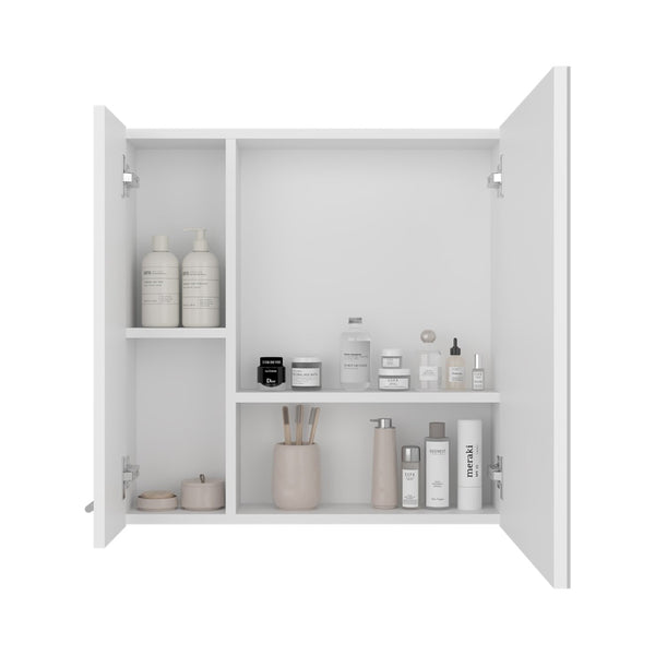 English Elm Nome Wall Mounted Mirrored Medicine Cabinet with Multi Compartment Interior Storage B097P474279