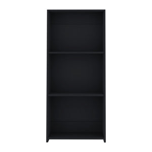 English Elm Bookcase with Six Spacious Shelves and Sturdy Legs for Compact Rooms, Durable Engineered Wood Design Black 49.21 L x 16.54 W x 3.54 H B097P250875