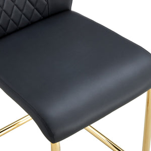 English Elm Table and Chair Set 8 Seater Oval Glass Dining with Glamorous Gold Base Modern Luxe Black+Gold,Transparent W1151S04721
