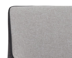 Sunpan Renee Modern Dining Armchair in Armour Grey & Dark Slate - Stylish, Comfortable & Space-Saving Design