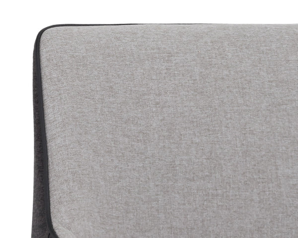 Sunpan Renee Modern Dining Armchair in Armour Grey & Dark Slate - Stylish, Comfortable & Space-Saving Design