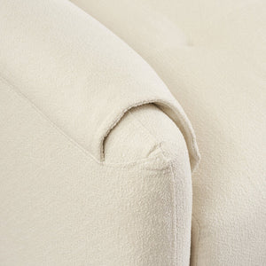 English Elm 79.50" Modern Teddy Cotton-Linen Sofa With Sleek Metal Legs & Trim - Stylish 3-Seater In Beige W3356S00028