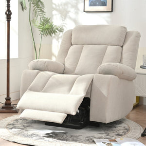 English Elm Power Lift Recliner Chair - Comfortable Fabric Seating With Remote, Cup Holders & Extended Footrest W1028S00042-GIGA