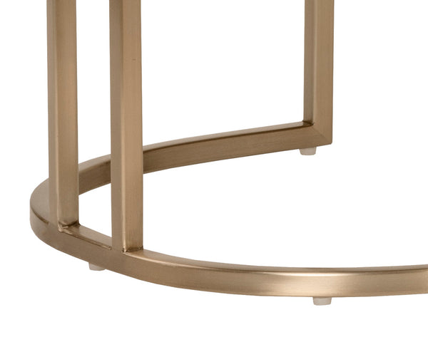 Sunpan Rayla Bench – Elegant Textured Fabric with Antique Brass Frame for Chic Home Décor and Comfort Belfast Oatmeal