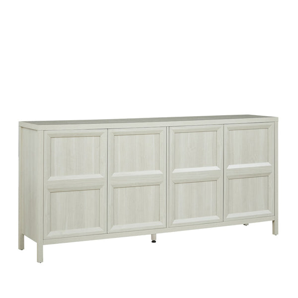 English Elm 67'' Scandinavian Oak Sideboard with Touch Latch Doors Soft Close Hinges Living Room Storage Light Gray W1820P420818