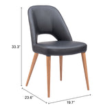 Leith Dining Chair - Set of 2 Black 110123 Zuo Modern