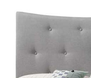 English Elm Venacha Gray Fabric Queen Bed with Tufted Arched Headboard, 660lb Capacity, Rubberwood Legs, Modern Chic B2726P266941