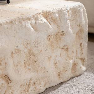 English Elm Mgo Mid-Century Round Coffee Table With Faux Stone Finish - Stylish, Durable & No Assembly Needed! W3081P344023