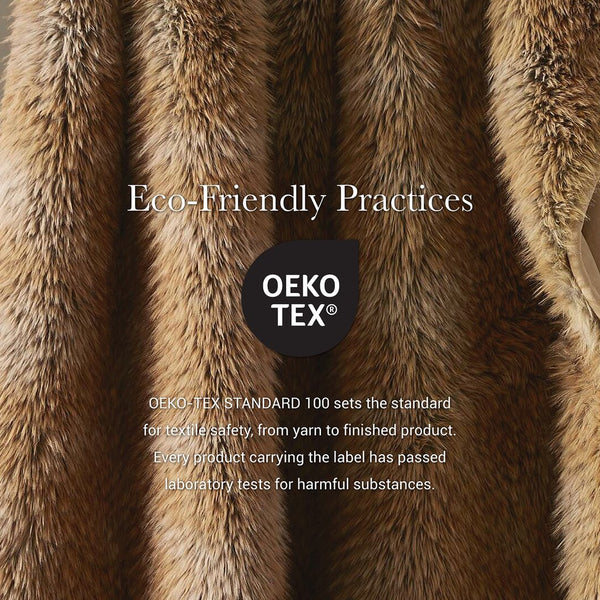 JLA Home Harbor House - Faux Faux Fur Throw Blanket Botswana-Inspired Luxury, OEKO-TEX & GRS Certified, Plush, Cruelty-Free Cozy Drapery HHD50-1914