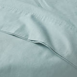 Madison Park Peached Percale Casual 200 Thread Count Relaxed Cotton Percale Sheet Set MP20-5415 Aqua