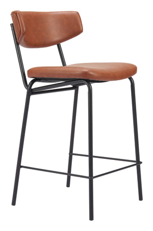 Charon Counter Stool - Set of 2 Vintage Brown 110262 Zuo Modern