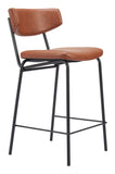 Charon Counter Stool - Set of 2 Vintage Brown 110262 Zuo Modern