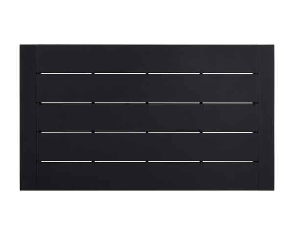 Sunpan Merano Dining Table - Modern Design with Sleek Lines and Durable Powder Coated Aluminum Frame Black