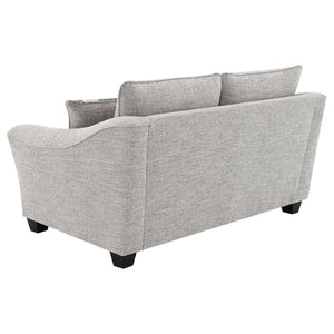 English Elm Lido Boucle Upholstered Loveseat with Flared Arms for Modern Living Spaces B062P451807