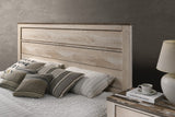 English Elm Imerland Contemporary White Wash Finish 3-Piece Bedroom Set-King Bed and Two Nightstands